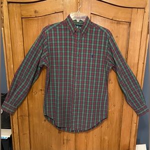 Ralph Lauren Classic Fit 100% Cotton Plaid Shirt Mens sz S